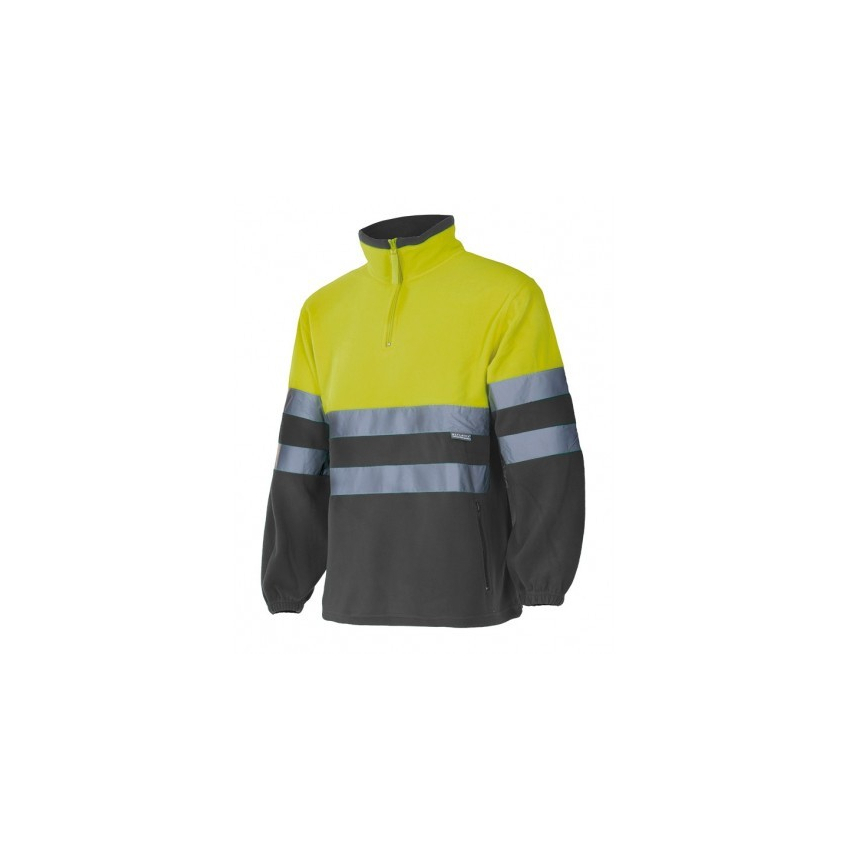 CHAQUETA POLAR ALTA VISIBILIDAD BICOLOR MEDIA CREMALLERA MOD 182