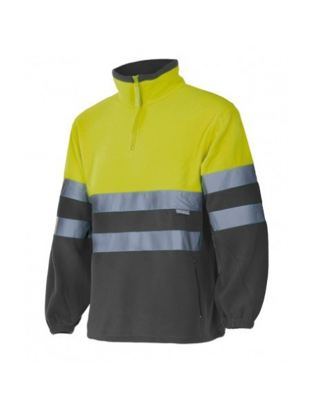 CHAQUETA POLAR ALTA VISIBILIDAD BICOLOR MEDIA CREMALLERA MOD 182