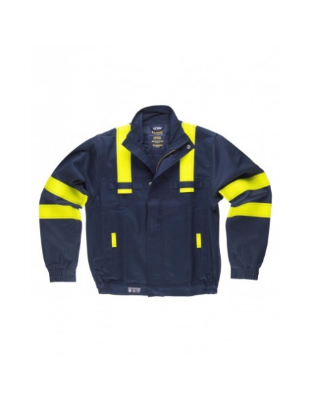 CAZADORA CON CINTAS REFLECTANTES IGNÍFUGO ANTIESTÁTICO MOD B1194