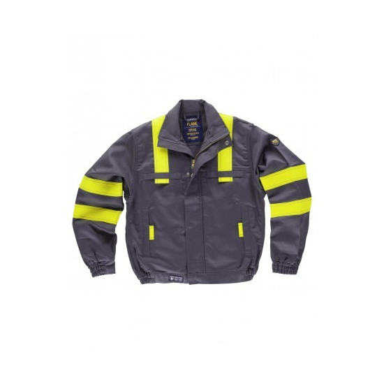 CAZADORA CON CINTAS REFLECTANTES IGNÍFUGO ANTIESTÁTICO MOD B1194 2