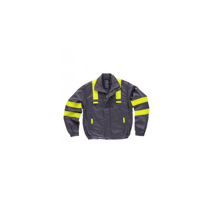 CAZADORA CON CINTAS REFLECTANTES IGNÍFUGO ANTIESTÁTICO MOD B1194