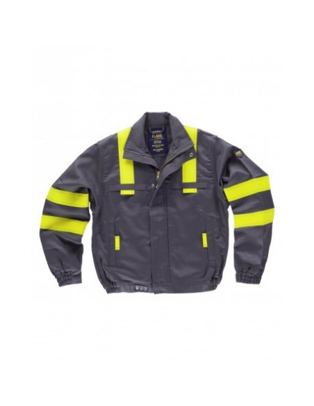 CAZADORA CON CINTAS REFLECTANTES IGNÍFUGO ANTIESTÁTICO MOD B1194