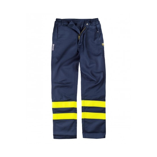 PANTALÓN CON BANDAS REFLECTANTES IGNÍFUGO ANTIESTÁTICO MOD B1494