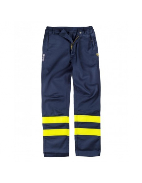 PANTALÓN CON BANDAS REFLECTANTES IGNÍFUGO ANTIESTÁTICO MOD B1494