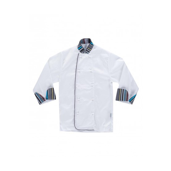 CHAQUETA COCINERO COMBINADA MANGA LARGA MOD B9208