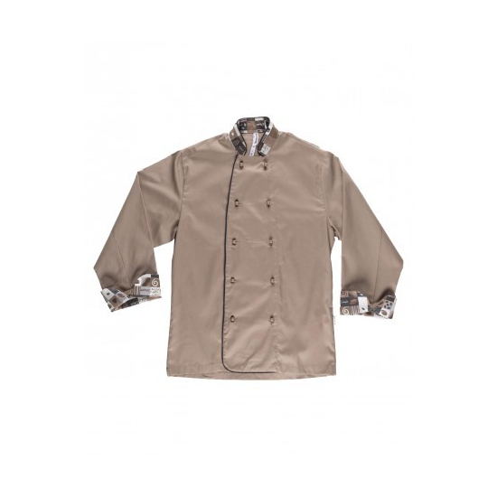 CHAQUETA COCINERO COMBINADA MANGA LARGA MOD B9209