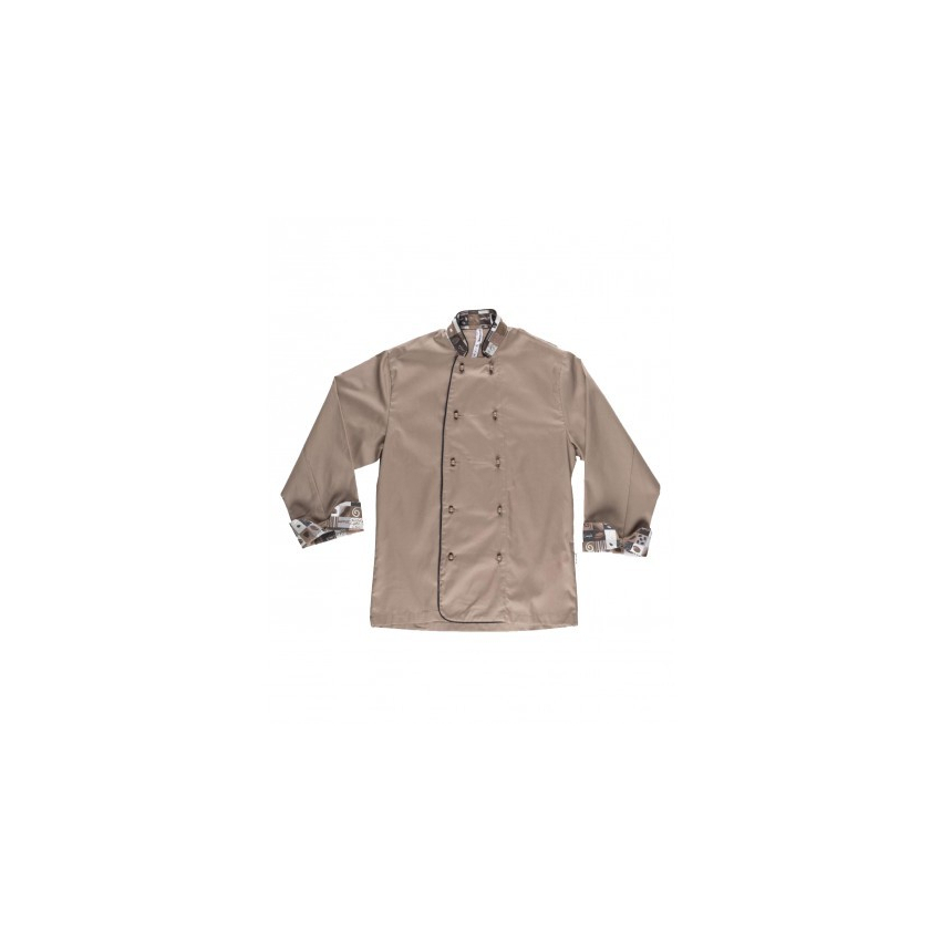 CHAQUETA COCINERO COMBINADA MANGA LARGA MOD B9209