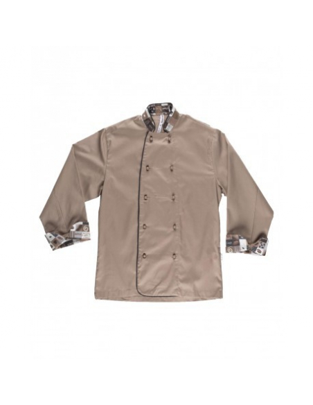 CHAQUETA COCINERO COMBINADA MANGA LARGA MOD B9209