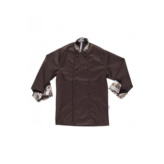 CHAQUETA COCINERO COMBINADA MANGA LARGA MOD B9209 2