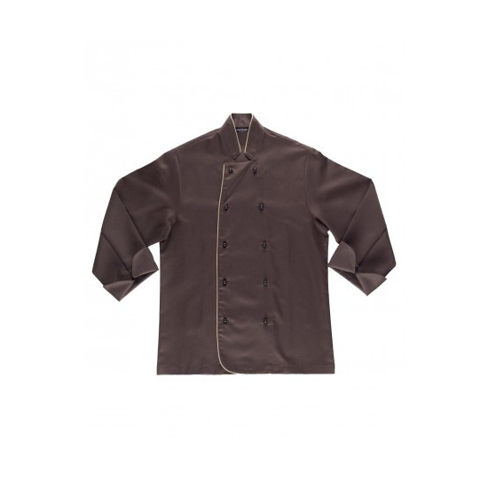 CHAQUETA COCINERO CUELLO MAO MANGA LARGA MOD B9205 2