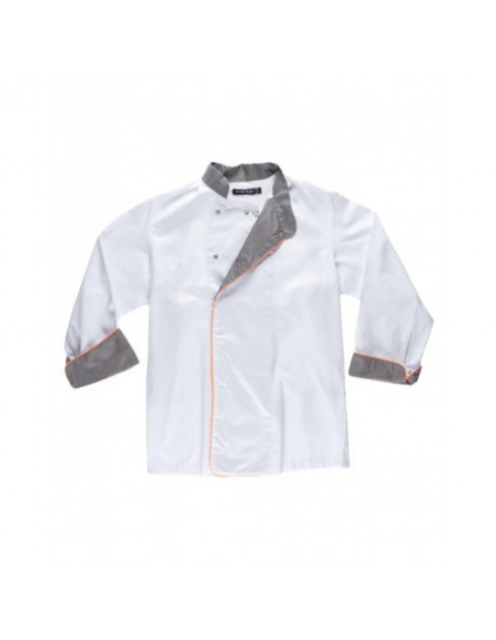 CHAQUETA COCINERO CUELLO MAO MANGA LARGA MOD B9240