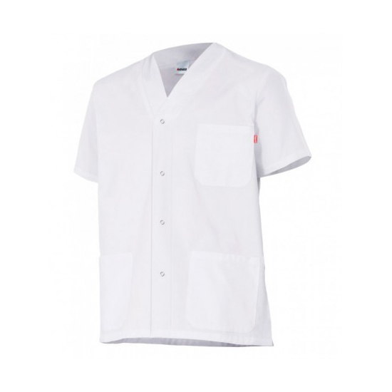 CAMISOLA PIJAMA CIERRE AUTOMÁTICOS MANGA CORTA BLANCA MOD 535201 2