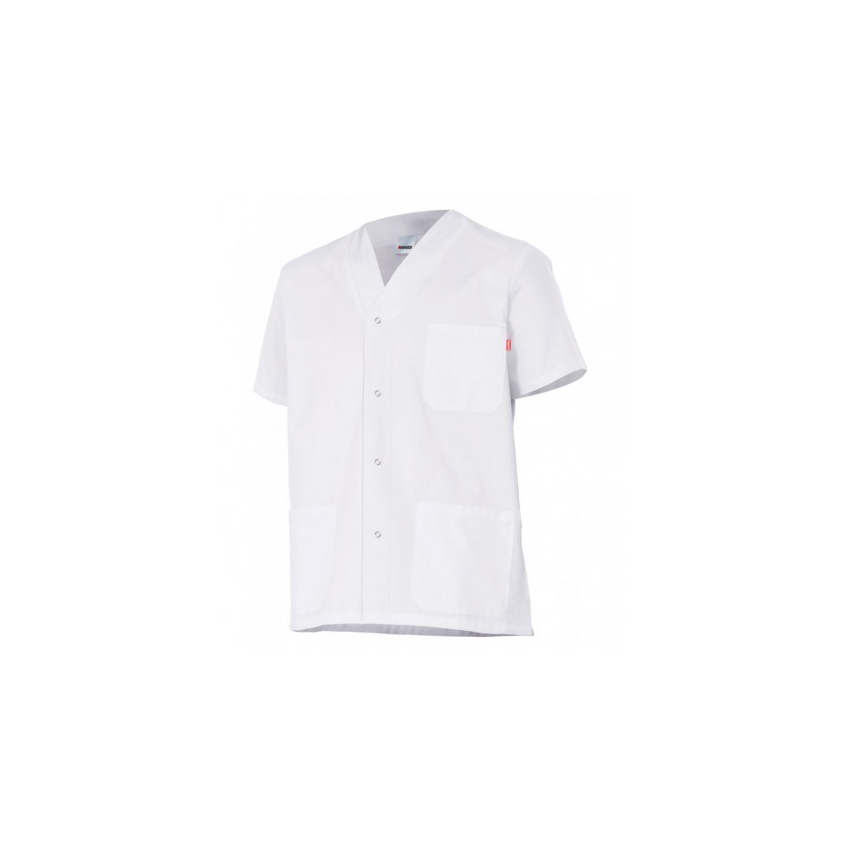 CAMISOLA PIJAMA CIERRE AUTOMÁTICOS MANGA CORTA BLANCA MOD 535201