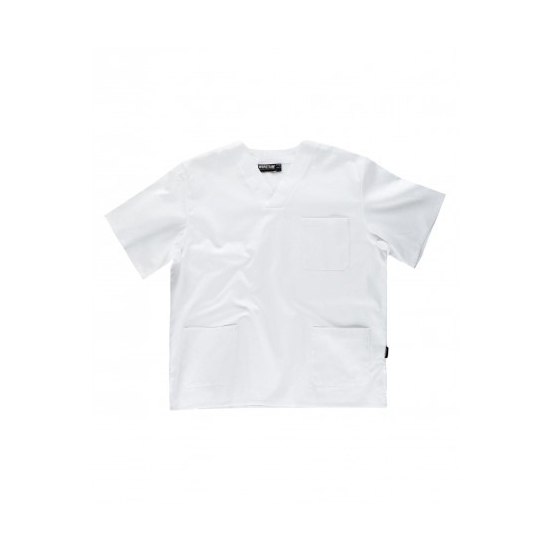 CAMISOLA PIJAMA DE ALGODÓN MANGA CORTA BLANCA MOD 535205