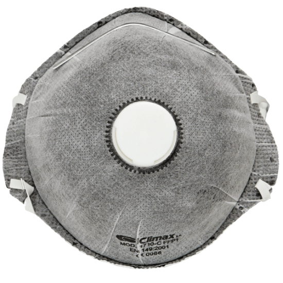 MASCARILLA DESECHABLE FFP1 CON VÁLVULA Y CARBÓN ACTIVO MOD 1710-C