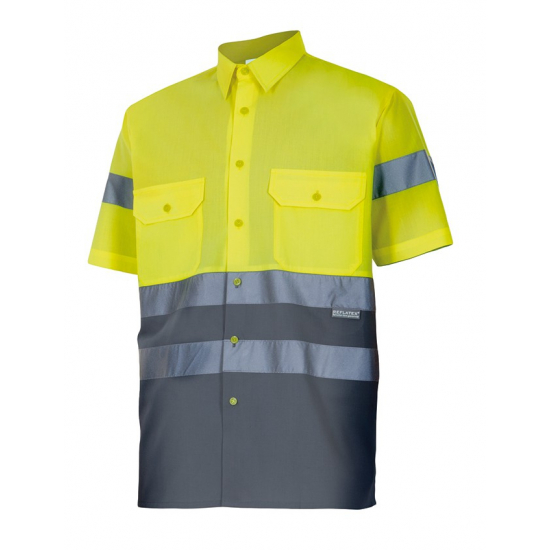 CAMISA ALTA VISIBILIDAD BICOLOR MANGA CORTA MOD 142 2