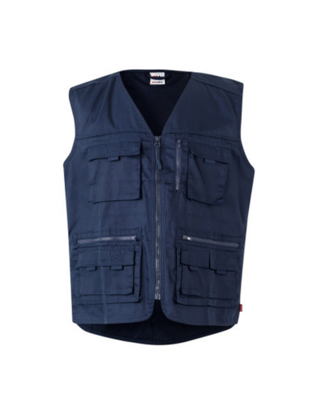 CHALECO MULTIBOLSILLOS REJILLA TRANSPIRABLE MOD SAFARI