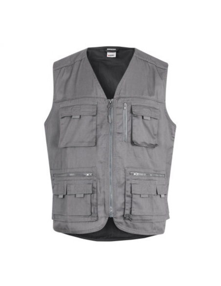 CHALECO MULTIBOLSILLOS REJILLA TRANSPIRABLE MOD SAFARI