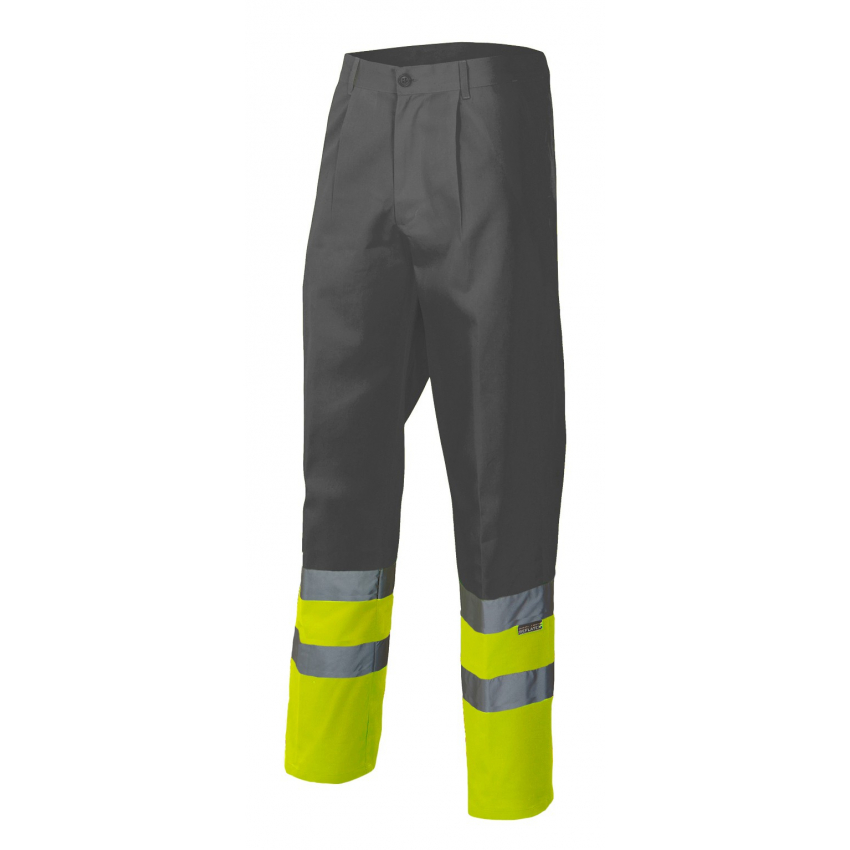 PANTALÓN ALTA VISIBILIDAD BICOLOR CON CINTAS REFLECTANTES MOD 158