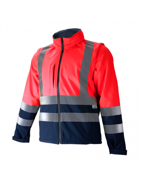 SOFTSHELL  DESMONTABLE ALTA VISIBILIDAD COMBINADA TRIPLE CAPA MOD 1210