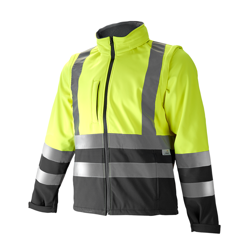 SOFTSHELL  DESMONTABLE ALTA VISIBILIDAD COMBINADA TRIPLE CAPA MOD 1210