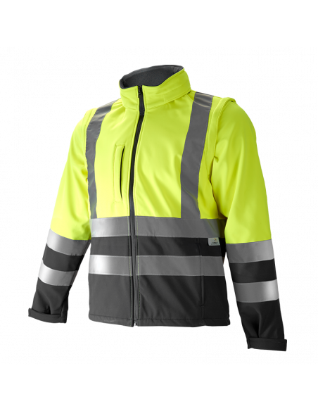 SOFTSHELL  DESMONTABLE ALTA VISIBILIDAD COMBINADA TRIPLE CAPA MOD 1210