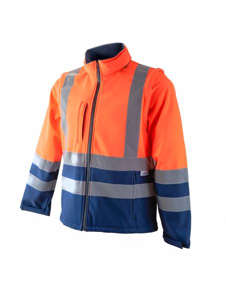 SOFTSHELL  DESMONTABLE ALTA VISIBILIDAD COMBINADA TRIPLE CAPA MOD 1210