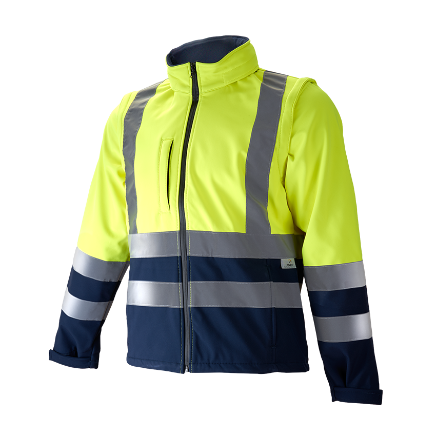 SOFTSHELL  DESMONTABLE ALTA VISIBILIDAD COMBINADA TRIPLE CAPA MOD 1210