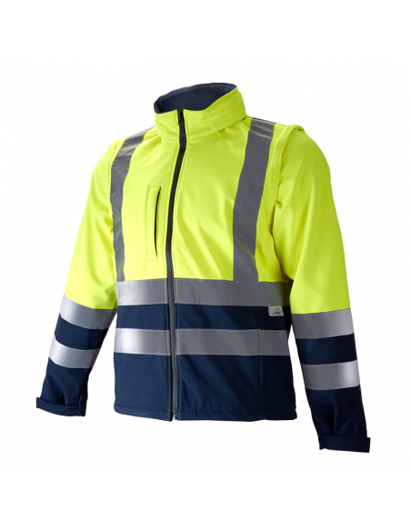 SOFTSHELL  DESMONTABLE ALTA VISIBILIDAD COMBINADA TRIPLE CAPA MOD 1210
