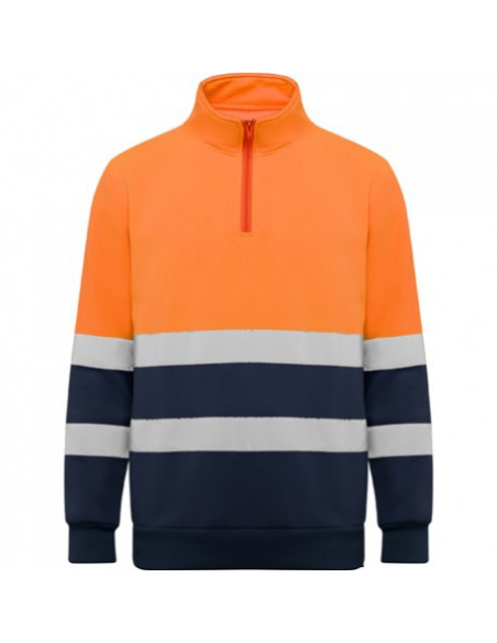 SUDADERA ROLY ALTA VISIBILIDAD MEDIA CREMALLERA BICOLOR MOD SPICA