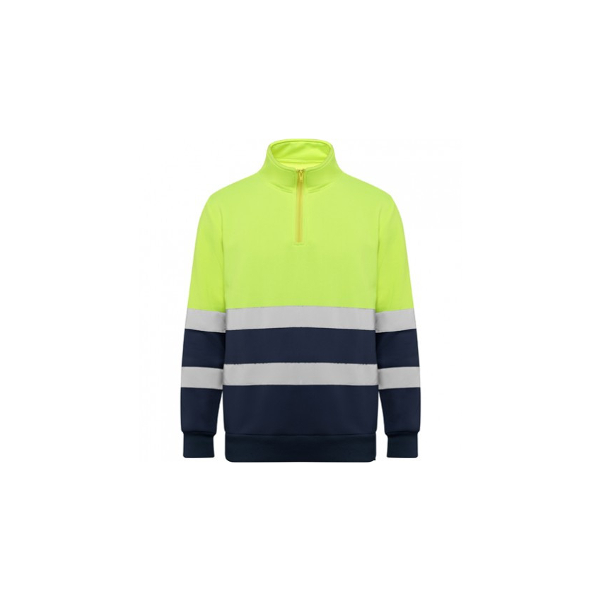 SUDADERA ROLY ALTA VISIBILIDAD MEDIA CREMALLERA BICOLOR MOD SPICA