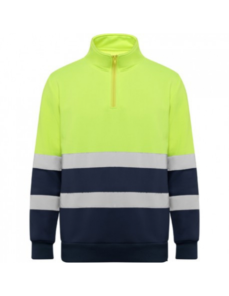 SUDADERA ROLY ALTA VISIBILIDAD MEDIA CREMALLERA BICOLOR MOD SPICA