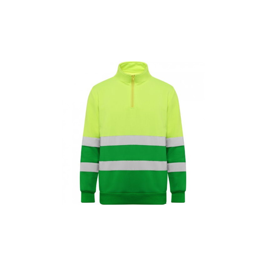 SUDADERA ROLY ALTA VISIBILIDAD MEDIA CREMALLERA BICOLOR MOD SPICA