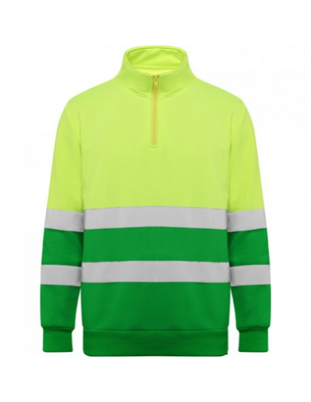 SUDADERA ROLY ALTA VISIBILIDAD MEDIA CREMALLERA BICOLOR MOD SPICA