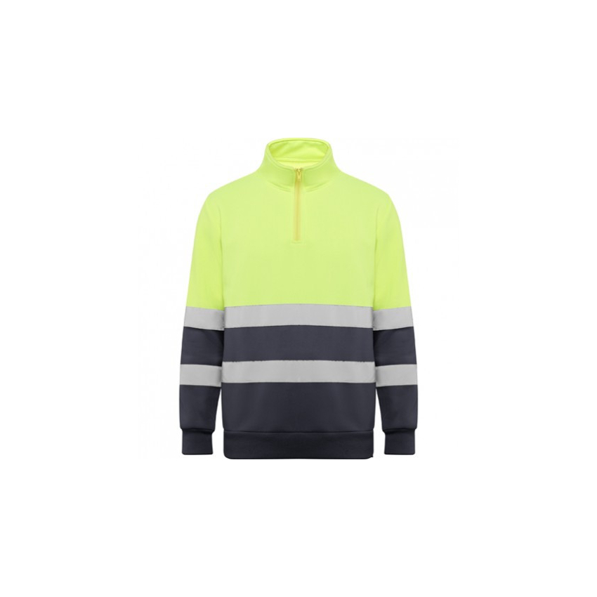SUDADERA ROLY ALTA VISIBILIDAD MEDIA CREMALLERA BICOLOR MOD SPICA