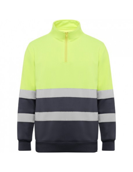 SUDADERA ROLY ALTA VISIBILIDAD MEDIA CREMALLERA BICOLOR MOD SPICA