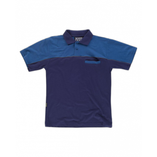 POLO WORKTEAM MANGA CORTA BOLSILLO EN PECHO MOD WF1855 2