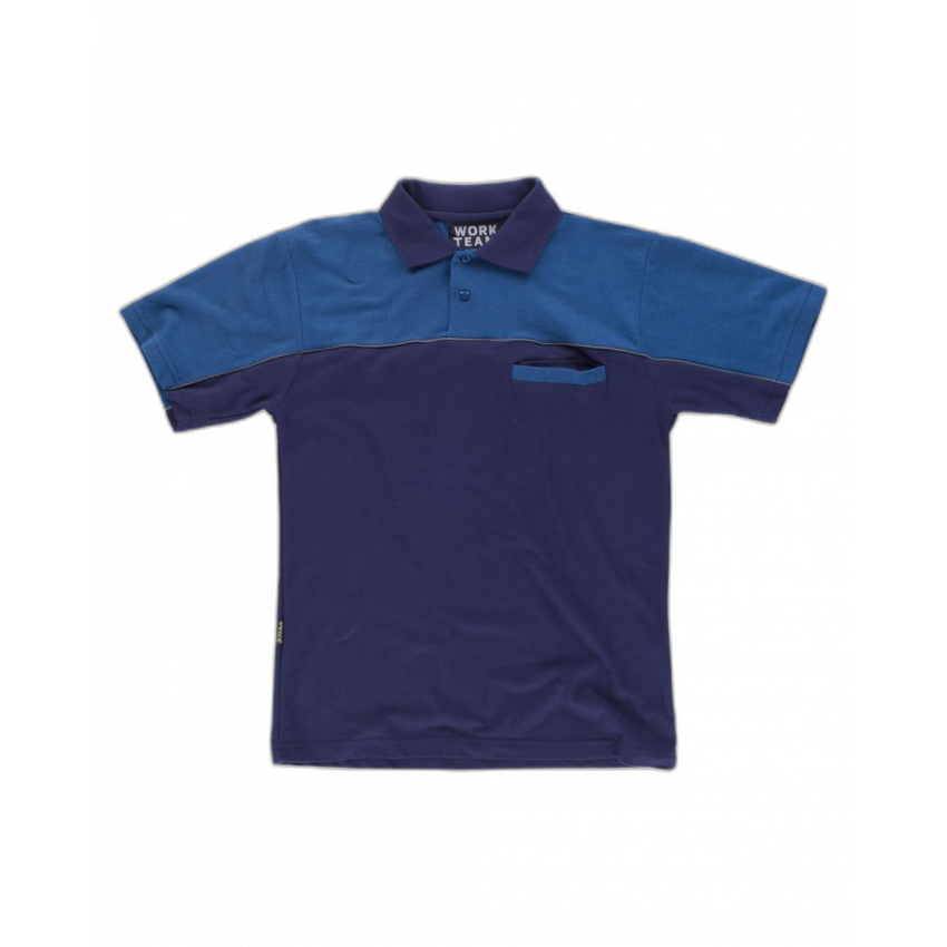 POLO WORKTEAM MANGA CORTA BOLSILLO EN PECHO MOD WF1855