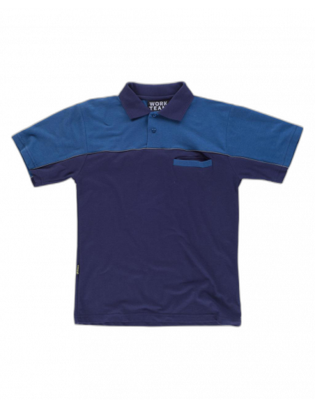POLO WORKTEAM MANGA CORTA BOLSILLO EN PECHO MOD WF1855