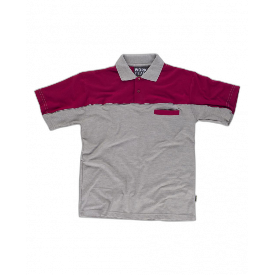 POLO WORKTEAM MANGA CORTA BOLSILLO EN PECHO MOD WF1855