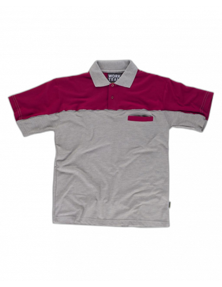 POLO WORKTEAM MANGA CORTA BOLSILLO EN PECHO MOD WF1855