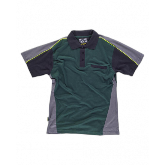 POLOPOLO WORKTEAM MANGA CORTA COMBINADO LINEAS REFLECTANTES MOD WF5855  2