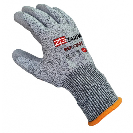 GUANTE ZARPA ANTICORTE NIVEL 5 CON RECUBRIMIENTO DE POLIURETANO MOD C3101