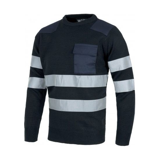 JERSEY WORKTEAM CUELLO REDONDO DOS CINTAS REFLECTANTES MOD S5507 2