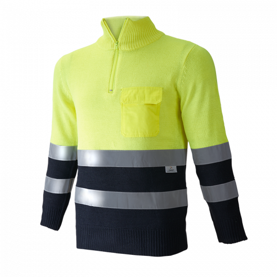 JERSEY CHINTEX ALTA VISIBILIDAD MEDIA CREMALLERA COMBINADO MOD 1206