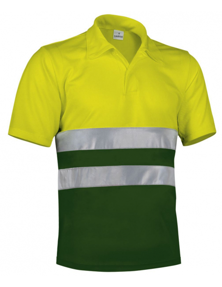 POLO ALTA VISIBILIDAD BICOLOR MANGA CORTA MOD BUILD