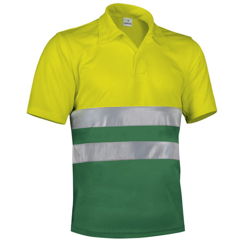 POLO ALTA VISIBILIDAD BICOLOR MANGA CORTA MOD BUILD