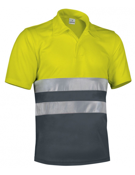 POLO ALTA VISIBILIDAD BICOLOR MANGA CORTA MOD BUILD