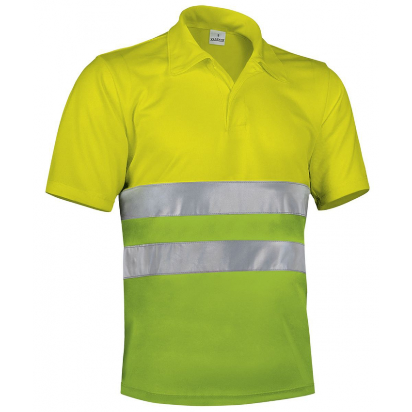 POLO ALTA VISIBILIDAD BICOLOR MANGA CORTA MOD BUILD