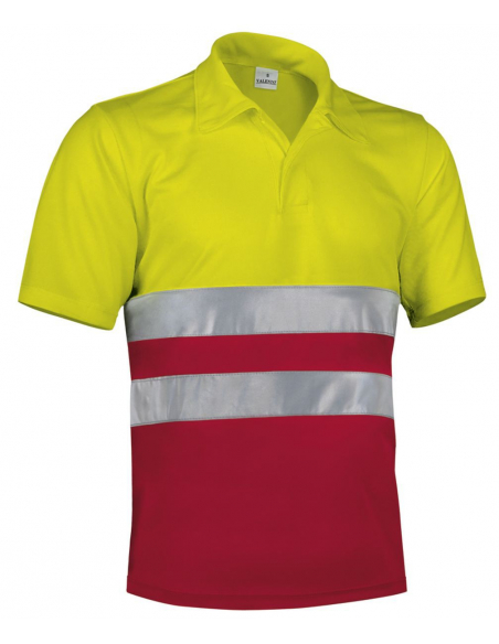 POLO ALTA VISIBILIDAD BICOLOR MANGA CORTA MOD BUILD